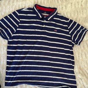 Vineyard Vines Blue and White‎ Striped Polo Shirt